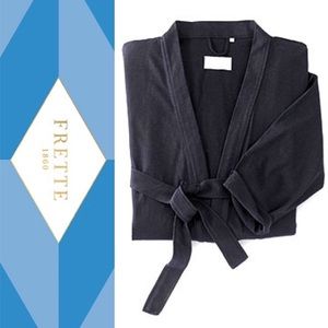 Frette • Mélange Slub Knit Kimono Robe • NWT